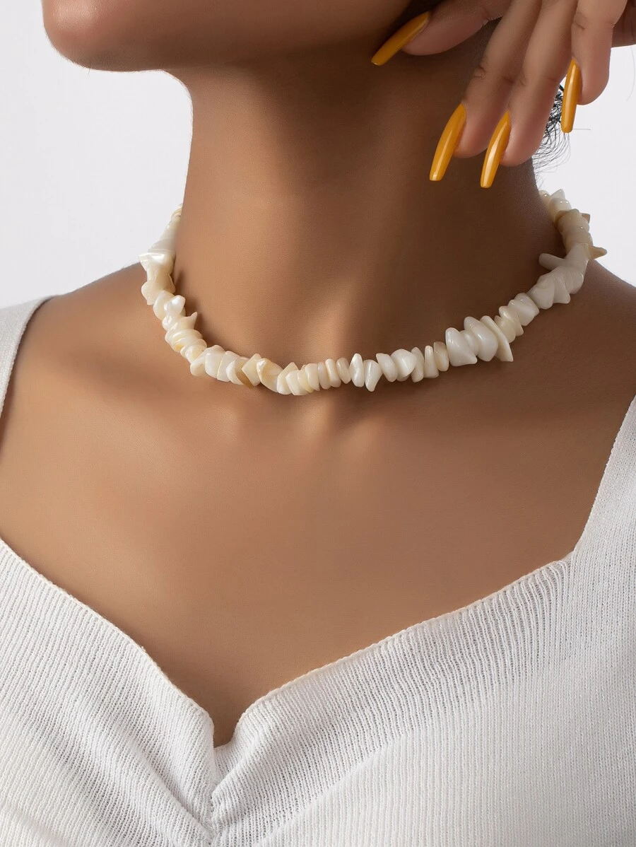 Vòng cổ đính cườm vỏ sò - Nhiều màu - Xem 1