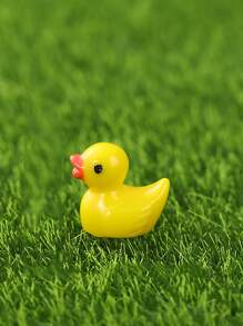 10入組/套迷你ABS花園卡通鴨形裝飾物適用於戶外園藝草坪裝飾