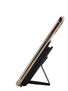 Plain Adhesive Phone Card Holder Bag - Black - View 4