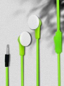 1 pieza Auriculares internos graves profundos con cable - Verde - Ver 1