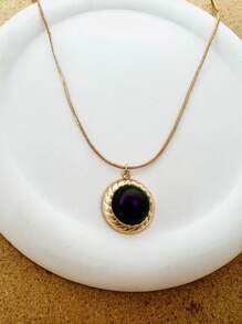 Round Charm Necklace - Multicolor - View 3