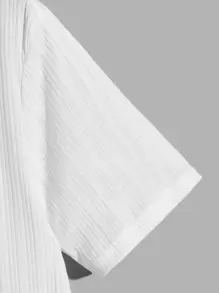 Manfinity RebelGame 男士素色POLO衫 - 白色 - 查看 4