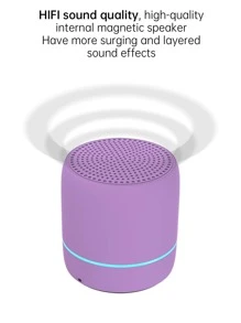 Loa mini cầm tay dùng pin Lithium, đèn LED nhấp nháy, có chức năng thở. - Màu tím - Xem 3