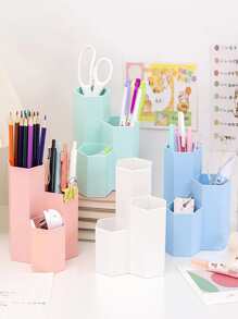 1pc Plain Pen Holder - Blue - View 3