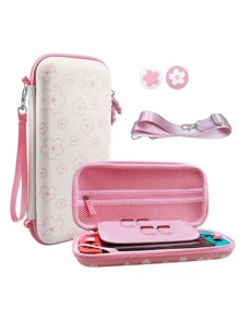 5pcs Double-sided Floral Pattern Bag Compatible With Nintendo Switch - Multicolor - View 1