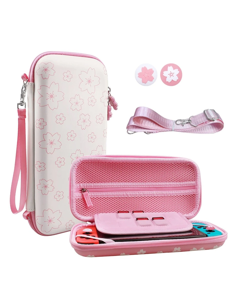 5pcs Double-sided Floral Pattern Bag Compatible With Nintendo Switch - Multicolor - View 1
