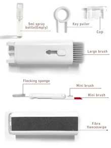 Limpiador de auriculares de 1 pieza compatible con AirPods - Blanco - Ver 3