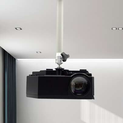 ThundeaL 1pc TD90 HY300 21cm Projector Ceiling And Wall Mount Bracket, Silver/Black