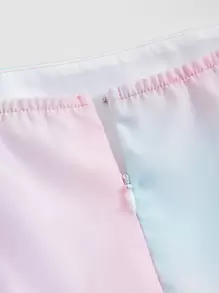 SHEIN MOD Đầm Tương phản Mesh Dây kéo Ombre Buổi tiệc - Nhiều màu - Xem 4