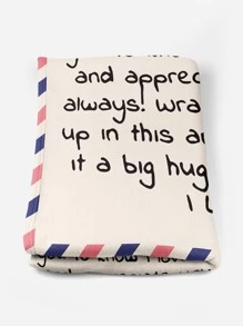 1 Chữ Đồ Họa Kaki Chăn Hiện Đại Polyester Chăn Cho Giường, Ngày Của Cha, Trang Trí Nhà Cửa, Tất Cả Các Mùa - Nhiều màu - Xem 5