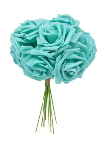 10 cái/bộ PS Nhân Tạo Hoa, Lãng Mạn Thiếu Sinh Quân Màu Xanh Nhân Tạo Thân Hoa Cho Đám Cưới Nhà Trang Trí Phòng, tất cả các Mùa - Màu xanh Cadet - Xem 1