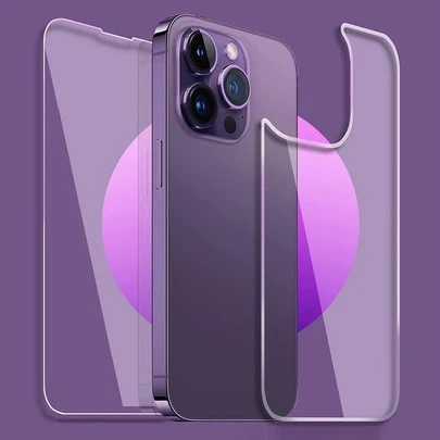 1 包正面 + 背面二合一钢化玻璃屏幕保护膜，适用于 Apple 14 6.1、13、13 Pro 6.1、15、15 Pro Max、16、16 Pro、16 Pro Max、17、17 Pro、17 Pro Max、Air