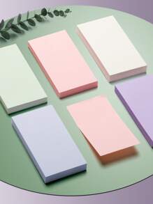 5pcs Solid Sticky Note Back To School