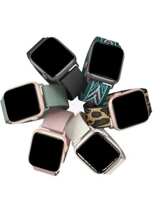 6条/套 编织单环表带，兼容Ultra 38mm 40mm 41mm 42mm 46mm 44mm 45mm 49mm，男女通用 - 彩色 - 查看 2