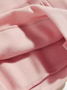 INAWLY Plus Floral & Letter Graphic Drawstring Thermal Lined Hoodie, For Winter Fall Cloth For Women Autumn