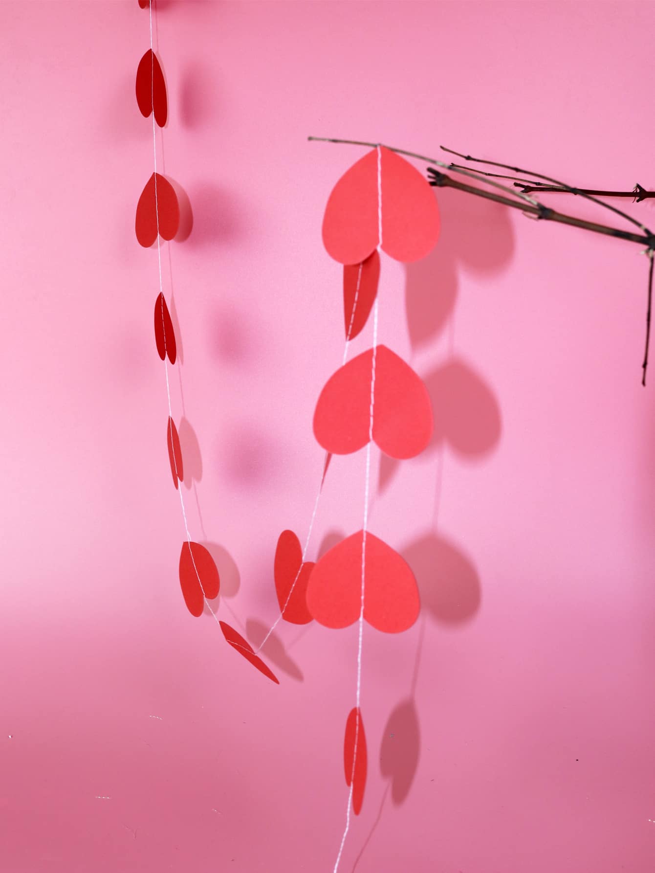 1 Màn Tua Rua Giấy Màu Đỏ Hình Trái Tim Tua Rua Màn Mưa Cho Ngày Lễ Tình Nhân - Đỏ - Xem 1