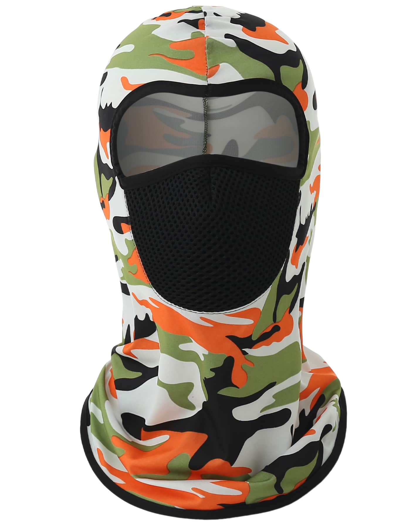 Camo Pattern Sports Hat With Neck Gaiter