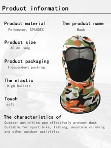 Camo Pattern Sports Hat With Neck Gaiter