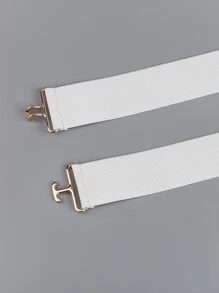 Cinturón elástico con hebilla metálica - Blanco - Ver 3