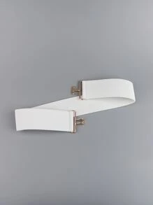 Cinturón elástico con hebilla metálica - Blanco - Ver 4