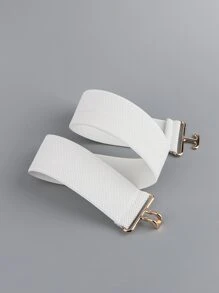 Cinturón elástico con hebilla metálica - Blanco - Ver 5