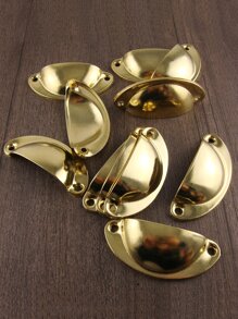 10pcs Plain Drawer Handle, Simple Yellow Iron Drawer Handle For Household - Yellow - View 6