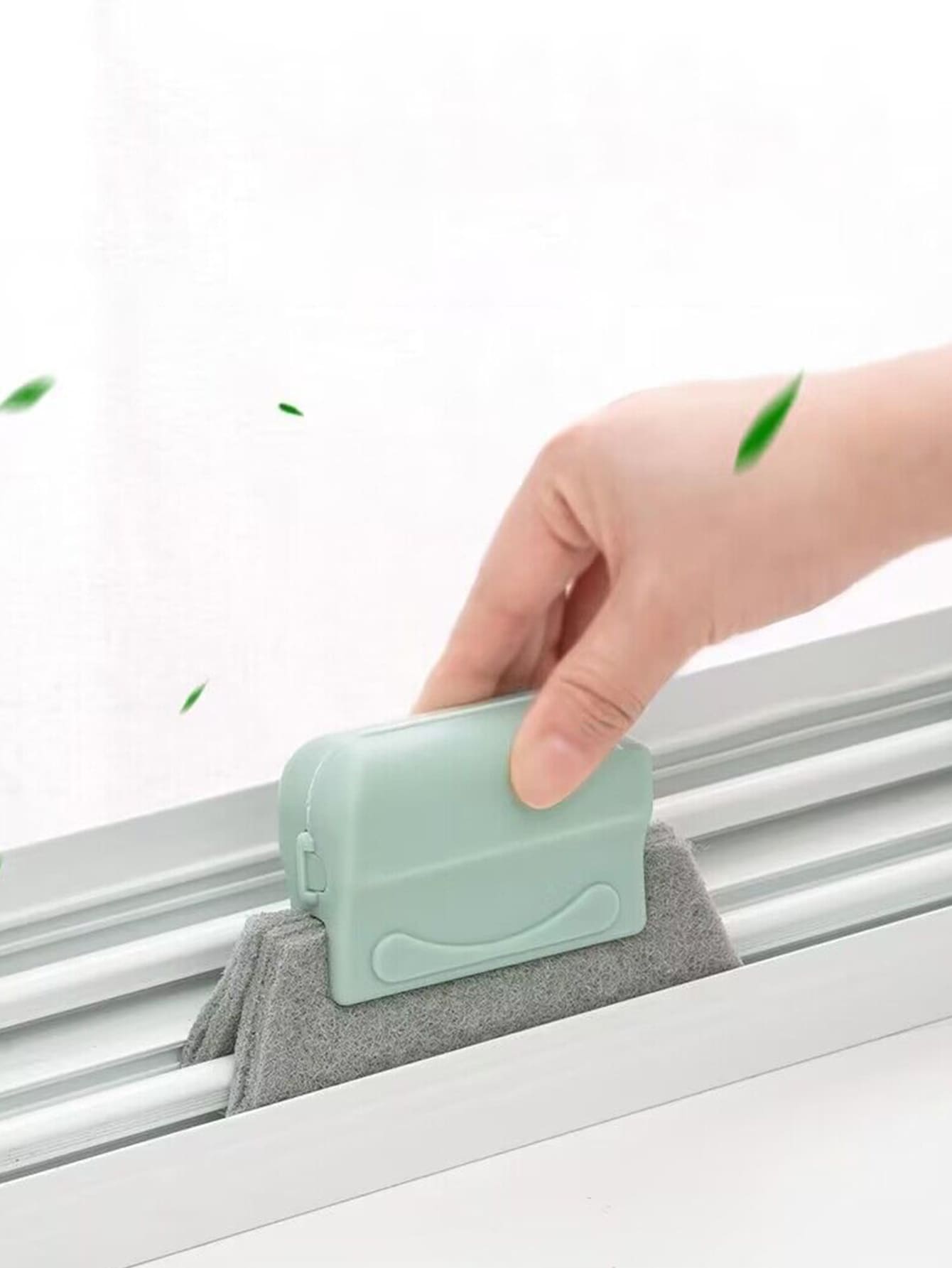 1pc Plastic Window Cleaning Brush, Multifunction Window Groove Cleaning Brush - Multicolor - View 1