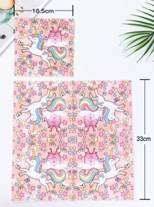 20 Stücke/Set Papier Einwegserviette, Cartoon Nettes Einhorn Muster Papierserviette Für Party