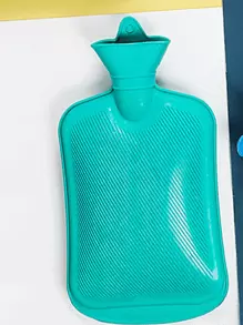 1 pieza bolsa de agua caliente simple, calentador de cuerpo verde de silicona portátil, bolsa de agua caliente de llenado de agua para compresas calientes y terapia de calor - Verde - Ver 1