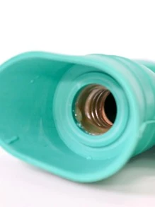 1 pieza bolsa de agua caliente simple, calentador de cuerpo verde de silicona portátil, bolsa de agua caliente de llenado de agua para compresas calientes y terapia de calor - Verde - Ver 2