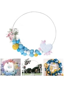 39 cái 180cm Bóng bay PVC Màu trơn Giá đỡ Hình tròn, Giá đỡ bóng tròn trong suốt tối giản cho bữa tiệc - trắng - Xem 4