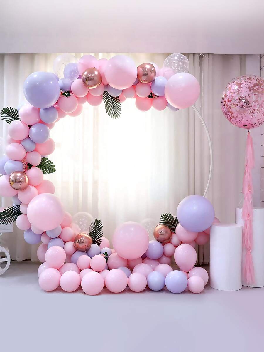 39入組/套180CM白色小氣球簡約風PVC圓形氣球架適合派對