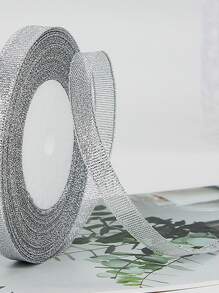 1入組閃光禮品包裝絲帶銀色絲帶適合派對DIY - 銀色 - 查看 3