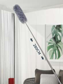 1入組280厘米可調節伸縮除塵刷彎曲除塵器除塵家用除塵家用清潔工具 - 灰色 - 查看 9