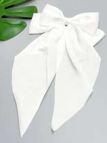 可愛蝴蝶結裝飾法式髮夾 - 白色 - 查看 1