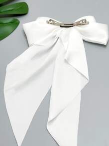 可愛蝴蝶結裝飾法式髮夾 - 白色 - 查看 2