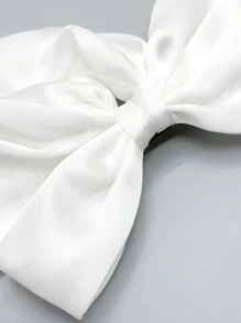可愛蝴蝶結裝飾法式髮夾 - 白色 - 查看 3