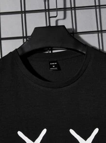 Manfinity RebelGame Men Cartoon Graphic Tee - Black - View 3