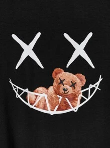 Manfinity RebelGame Men Cartoon Graphic Tee - Black - View 4