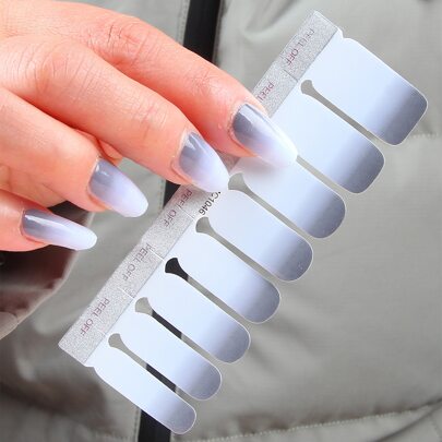 2sheets Ombre Nail Art Sticker & 1pc Nail File