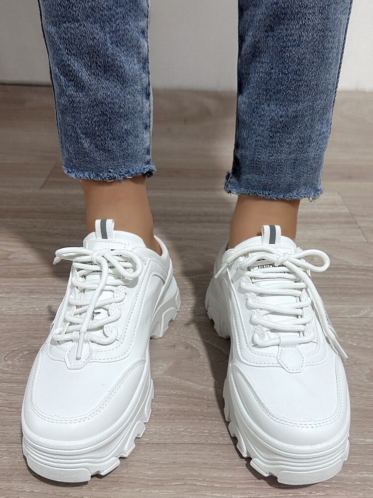 Sporty Mule Sneakers Women Lace-up Front Sneakers | SHEIN EUQS