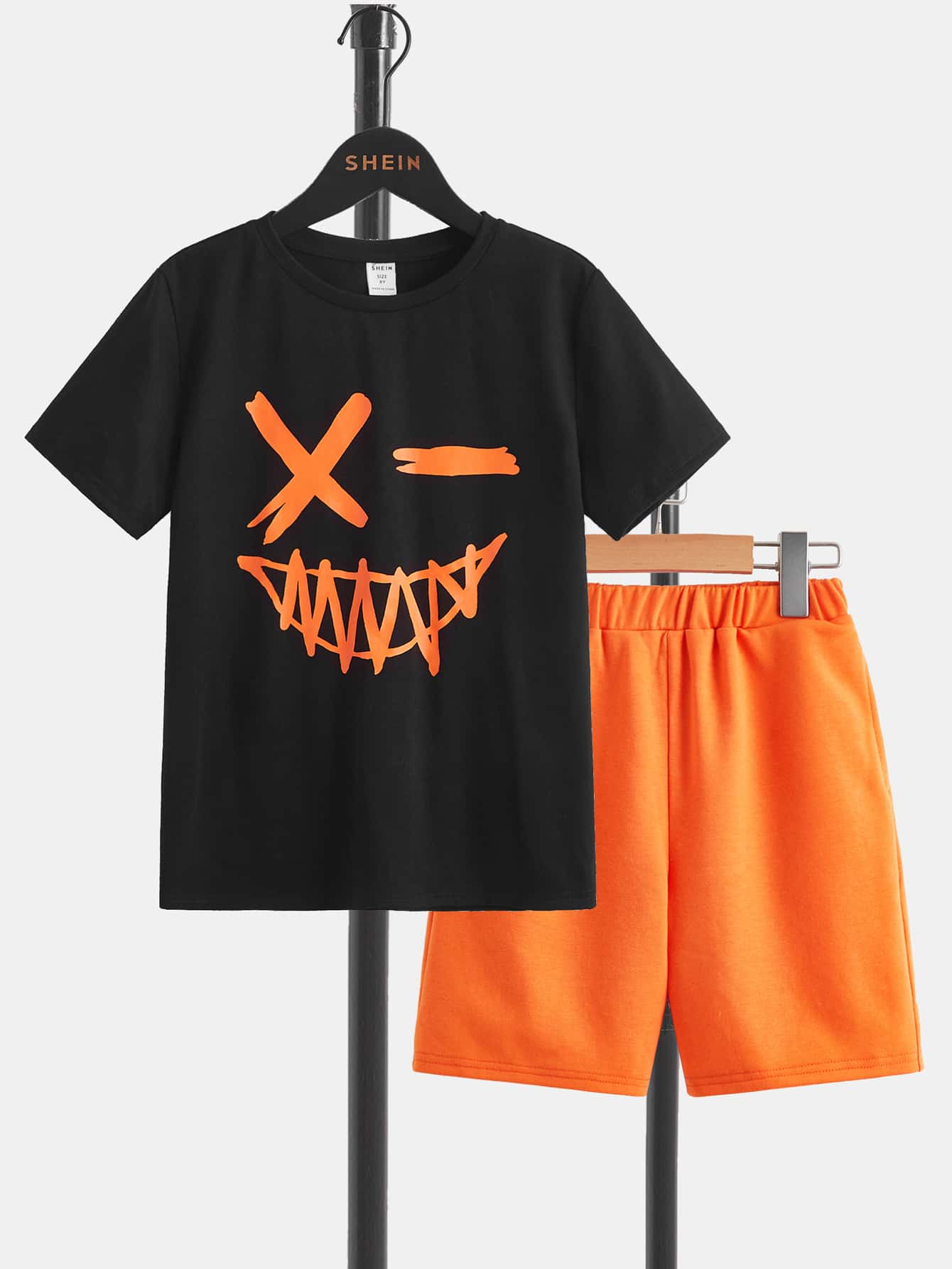 SHEIN Bộ hai mảnh Trai Túi Hoạt hình Giải trí - Nhiều màu - Xem 1