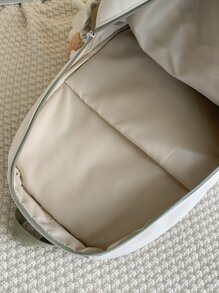 Patch Detail Classic Backpack School Bag For Graduate, Teen Girls, Freshman, Sophomore, Junior & Senior In College, University & High School, Perfect For Outdoors ,Travel & Back To School - Green - View 7