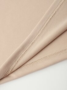 Manfinity Campus Court 男士字母圖案落肩T恤 - 杏色 - 查看 5