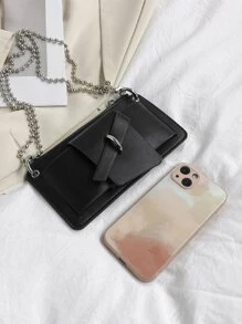 個性化手提包行動電話袋 - 黑色 - 查看 4