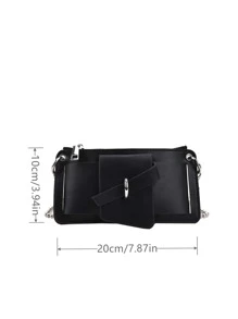 個性化手提包行動電話袋 - 黑色 - 查看 6