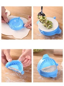 1pc PP Dumpling Mold, Daily Manual Dumpling Maker Press For Kitchen - Green - View 5