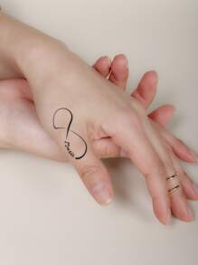 STARTTOOS Tattoo Sticker Kits, 2 Sheets Heart & Butterfly Pattern Tattoos For Children, Tattoo Stickers Adults, Realistic Tattoo Heart, Butterfly, For Women And Girls - Black - View 2