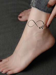 STARTTOOS Tattoo Sticker Kits, 2 Sheets Heart & Butterfly Pattern Tattoos For Children, Tattoo Stickers Adults, Realistic Tattoo Heart, Butterfly, For Women And Girls - Black - View 4