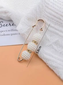 2件套水钻和仿珍珠装饰别针设计胸针 - 彩色 - 查看 3